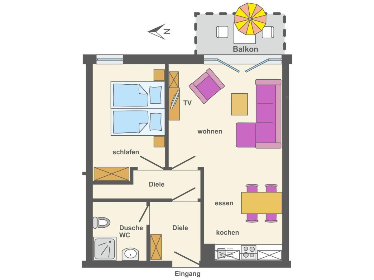 Residenz Am Strand Wohnung 2-28 ツィングシュト エクステリア 写真